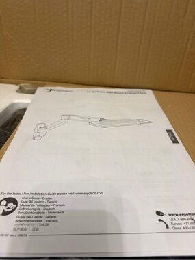 Ergotron LX Sit-Stand Wall Mount Keyboard Arm Black 45-354-026 Open Box New